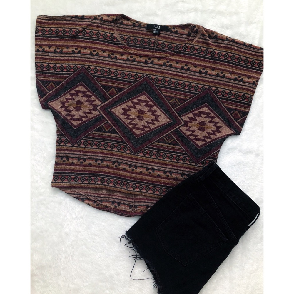 F21 Aztec Print Top